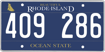 RI license plate 409286