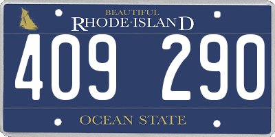 RI license plate 409290