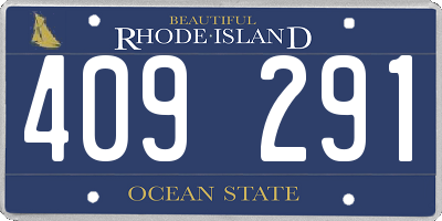 RI license plate 409291