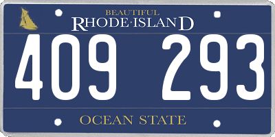 RI license plate 409293