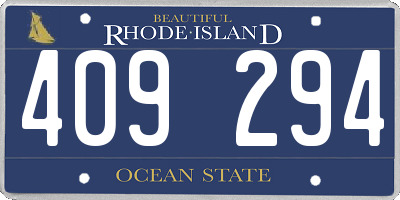 RI license plate 409294