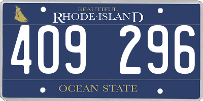 RI license plate 409296