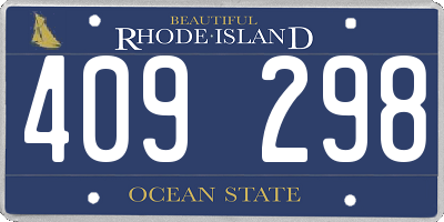 RI license plate 409298
