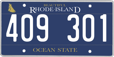 RI license plate 409301