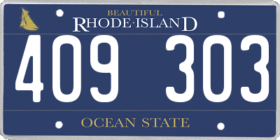 RI license plate 409303