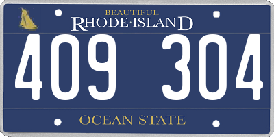 RI license plate 409304