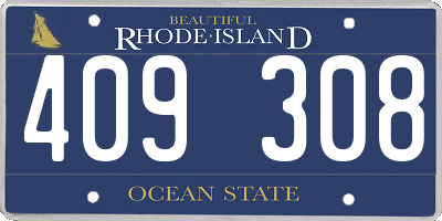 RI license plate 409308