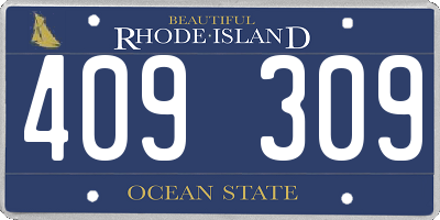 RI license plate 409309