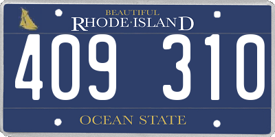RI license plate 409310
