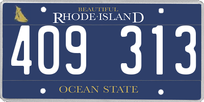 RI license plate 409313