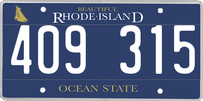 RI license plate 409315