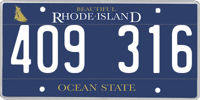 RI license plate 409316