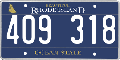 RI license plate 409318