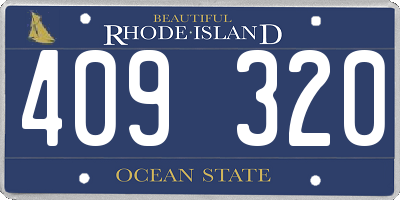 RI license plate 409320