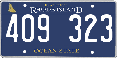 RI license plate 409323