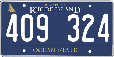 RI license plate 409324