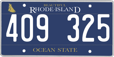 RI license plate 409325