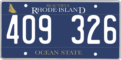 RI license plate 409326