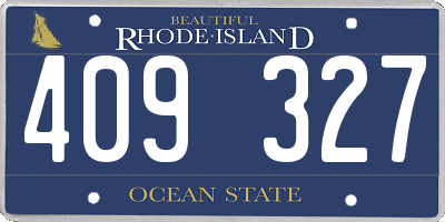 RI license plate 409327