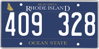 RI license plate 409328