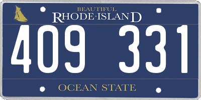 RI license plate 409331