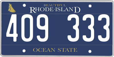 RI license plate 409333