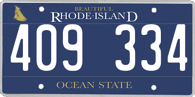 RI license plate 409334