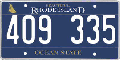RI license plate 409335