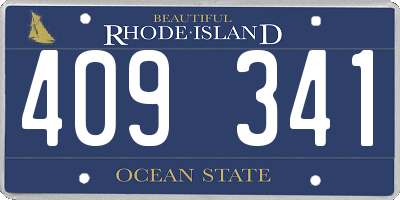 RI license plate 409341