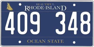 RI license plate 409348