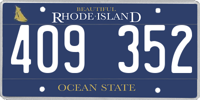 RI license plate 409352