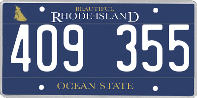 RI license plate 409355