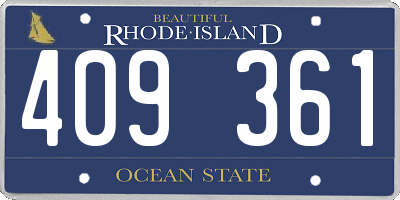 RI license plate 409361