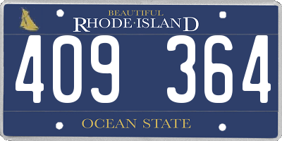RI license plate 409364