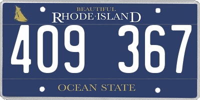 RI license plate 409367