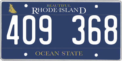 RI license plate 409368