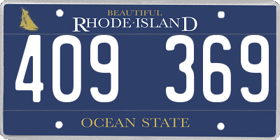 RI license plate 409369