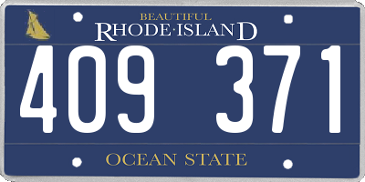 RI license plate 409371