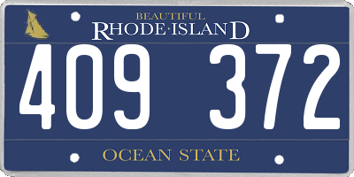 RI license plate 409372