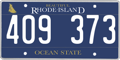 RI license plate 409373