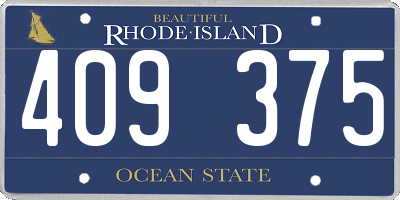 RI license plate 409375