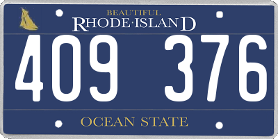 RI license plate 409376