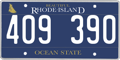 RI license plate 409390