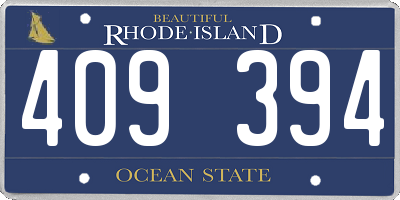 RI license plate 409394