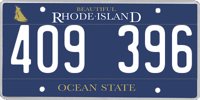 RI license plate 409396