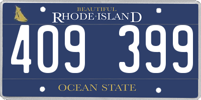 RI license plate 409399