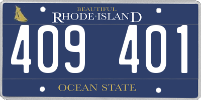 RI license plate 409401