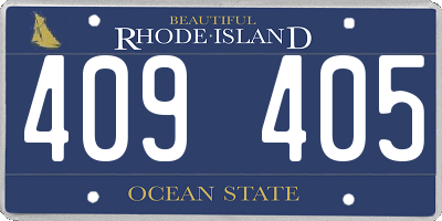 RI license plate 409405