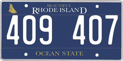 RI license plate 409407