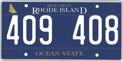RI license plate 409408